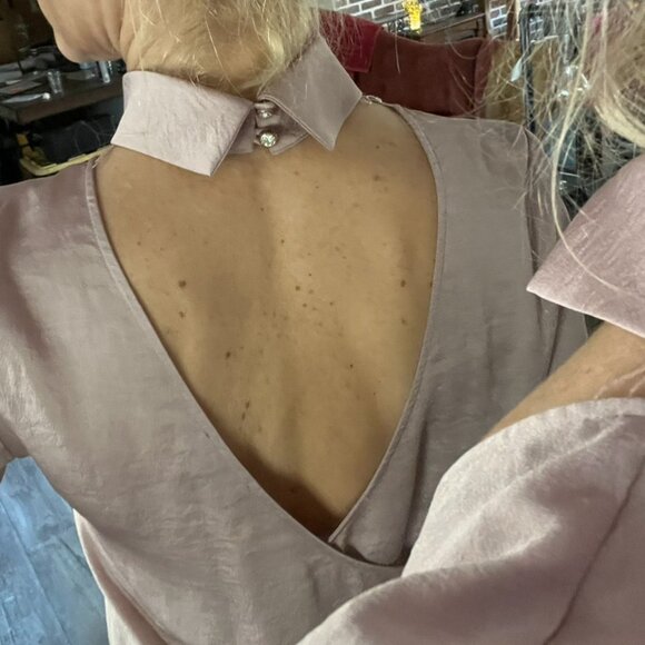 Shirt/blouse, size S, soft lilac color. - Picture 4 of 7